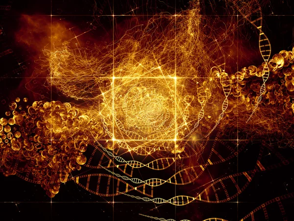 Wizualizacja DNA — Zdjęcie stockowe