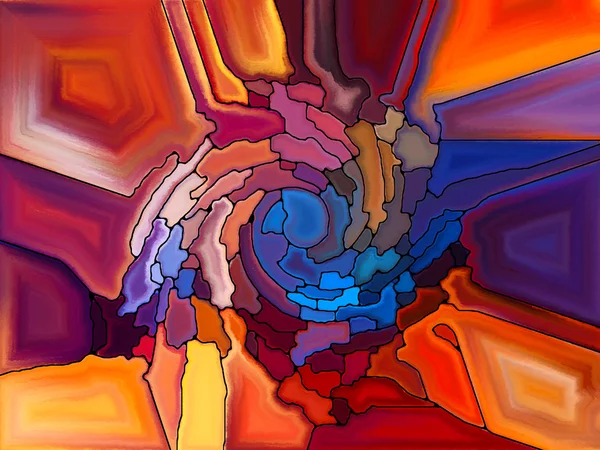 Visualisatie van digitale gekleurd glas — Stockfoto
