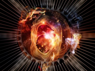 Soyut görselleştirme alevi