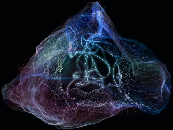 Zihin parçacık unfolding — Stok fotoğraf
