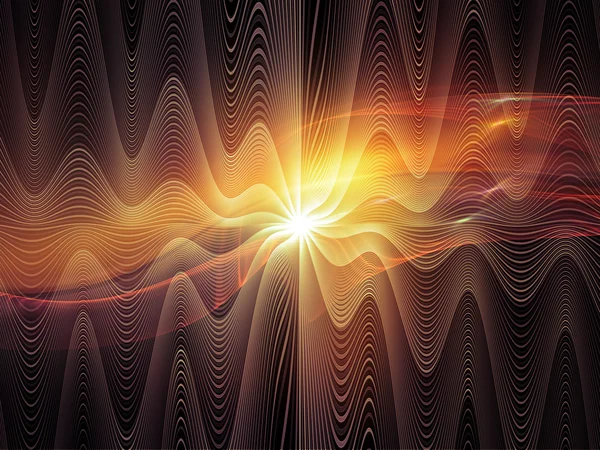 Em direção a ondas de luz digitais — Fotografia de Stock