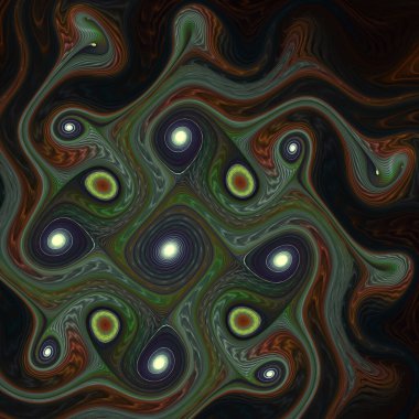 Fraktal akış serisi. Sanat, akış görselleştirme, fraktal geometri, kaos teorisi, bilim ve tasarım konularında aydınlatılmış sıvı yapılar aracılığıyla derin bir keşif..