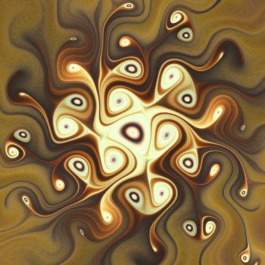 Fraktal Geometri serisi. Fraktal tasarım, bilim, görselleştirme, organik geometri ve matematik konularındaki kozmik yapıları temsil eden karmaşık bir kalıp..