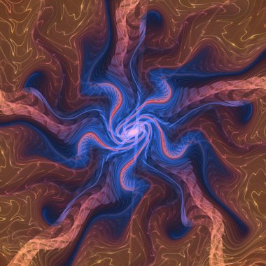 Fraktal girdap serisi. Tasarım, akış görselleştirme, fraktal geometri, kaos teorisi, sanat ve bilim konularındaki akışkan boyutlar arasında büyüleyici bir görsel yolculuk..