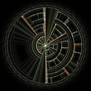 Merkezi Geometri serisi. Radyal geometri, fraktal tasarım, matematik, görselleştirme ve bilim konularındaki soyut teknolojik verilerin soyutlanması.