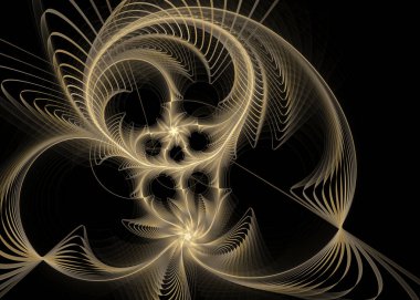 Fractal Paths serisi. Geometri, matematik, fraktal tasarım, bilim ve görselleştirme konularındaki bağlantılılığın soyut temsili.