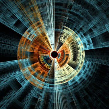 Radyal simetri serisi. Bilim, radyal geometri, görselleştirme, matematik ve fraktal tasarım konularındaki yayılan geometrik desenler.