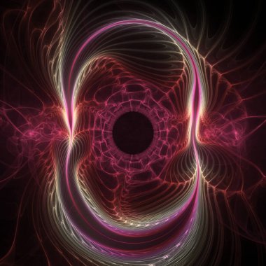 Fraktal simetri serisi. Tasarım, uzay, topoloji, geometri, kaos teorisi, sanat ve bilim konularındaki altın, sarmal enerji formlarının bileşimi.