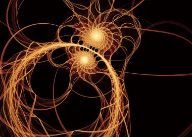 Fractal Threads series. Gleaming interwoven lines on the subject of fractal geometry, chaos theory, art, science, design and geometric visualization.