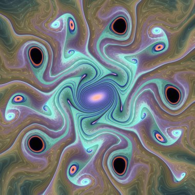 Fraktal Geometri serisi. Görselleştirme, organik geometri, matematik, fraktal tasarım ve bilim konularındaki gerçekliğin dokusunun görsel bir keşfi.