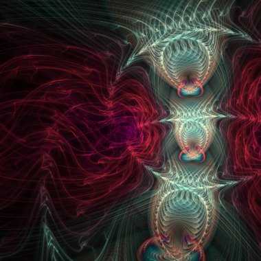 Fraktal simetri serisi. Geometri, kaos teorisi, sanat, bilim, tasarım, uzay ve topoloji konularındaki girdaplarla dinamik bir enerji akışının görselleştirilmesi.