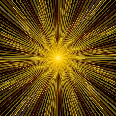 Fraktal Patlama Şablonu serisi. Çizim ve tasarım için kullanılan ince çizgi radyal deseninin oluşturulması.