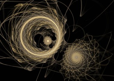 Fraktal patika serisi. Bilim, tasarım, geometrik görselleştirme, fraktal geometri, kaos teorisi ve sanat konularındaki ruhani bej desenler.