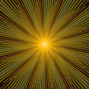 Fraktal Patlama Şablonu serisi. Çizim ve tasarım için kullanılan ince çizgi radyal deseninin oluşturulması.