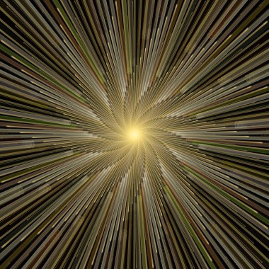 Fraktal Patlama Şablonu serisi. Çizim ve tasarım için kullanılan ince çizgi radyal deseninin oluşturulması.