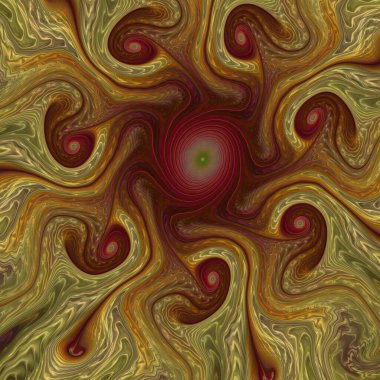 Fraktal akış serisi. Kaos teorisi, sanat, akış görselleştirme, fraktal geometri, bilim ve tasarım konularındaki dinamik soyut formların büyüleyici bir tasviri..