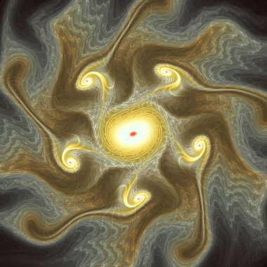 Fractal Vortex series. An intricate array of glowing liquid forms on the subject of science, visualization, organic geometry, math and fractal design.