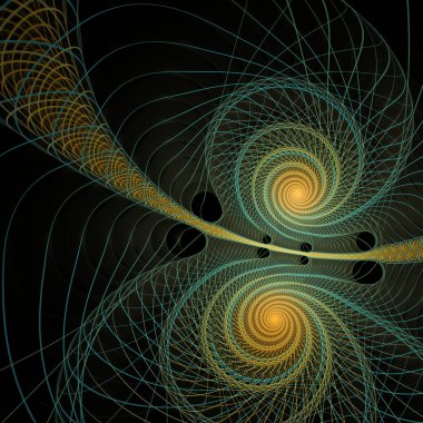 Dalga Fonksiyonu serisi. Popüler bilim, eğitim ve araştırma konularında dalgalanan frekans dalgalarının sanatsal soyutlaması.