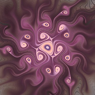 Fraktal Girdap serisi. Bilim, görselleştirme, organik geometri, matematik ve fraktal tasarım konularındaki soyut organik büyümenin dijital olarak oluşturulmuş bir görüntüsü..