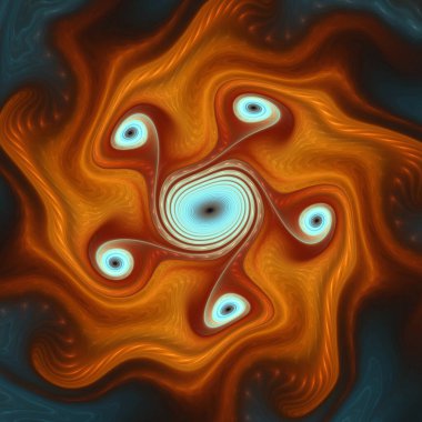 Fraktal akış serisi. Kaos teorisi, sanat, akış görselleştirme, fraktal geometri, bilim ve tasarım konularındaki evrensel dönüşüm için güçlü bir görsel metafor..