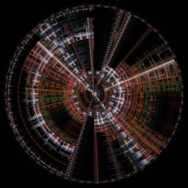 Fraktal Disk serisi. Kaos teorisi, bilim, sanat, fraktal geometri, tasarım ve fraktal alev görselleştirmesi konularında detaylı bir dijital disk tasarımı.