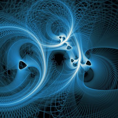 Uzay türbülans serisi. Modern bilim ve araştırma konularındaki dalga titreşimlerinin etkileşimi ve dinamik yayılma şablonu.