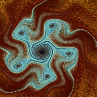 Fraktal Girdap serisi. Matematik, fraktal tasarım, bilim, görselleştirme ve organik geometri konularındaki görünmeyen biyolojik akımların soyut yorumlanması.