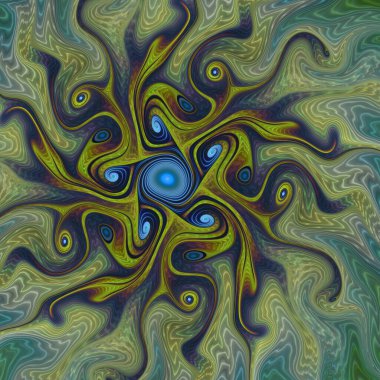 Fraktal Girdap serisi. Organik geometri, matematik, fraktal tasarım, bilim ve görselleştirme konularındaki atomaltı dansın sanatsal bir canlandırması.