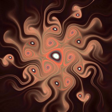 Fraktal Geometri serisi. Fraktal tasarım, bilim, görselleştirme, organik geometri ve matematik konularında karmaşık bir kırmızı ve menekşe enerji ağı.