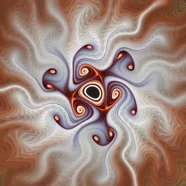 Fraktal Geometri serisi. Fraktal tasarım, bilim, görselleştirme, organik geometri ve matematik konularındaki çarpıcı soyut enerji görüntüsü.