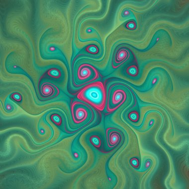 Fraktal akış serisi. Sanat, akış görselleştirme, fraktal geometri, kaos teorisi, bilim ve tasarım konularında aydınlatılmış sıvı yapılar aracılığıyla derin bir keşif..