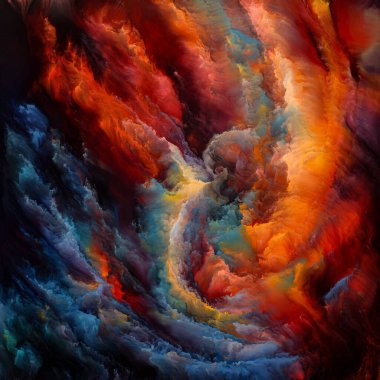 Renklerin Sesi serisi. Sanat, yaratıcılık ve grafik tasarım konularındaki dokulu renklerden oluşan arkaplan. Sanalın dokuları aramızdaki uçurumlarda gerçek oluyor..