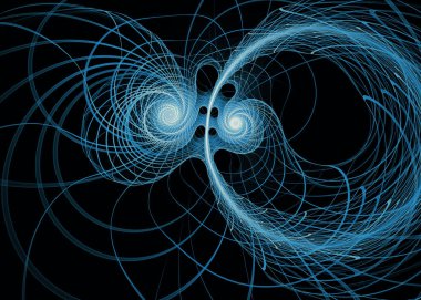 Fractal Paths serisi. Matematik, fraktal tasarım, bilim, görselleştirme ve geometri konularındaki parlak soyut yollar.