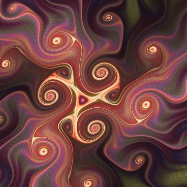 Fraktal Girdap serisi. Matematik, fraktal tasarım, bilim, görselleştirme ve organik geometri konularındaki görünmeyen biyolojik akımların soyut yorumlanması.