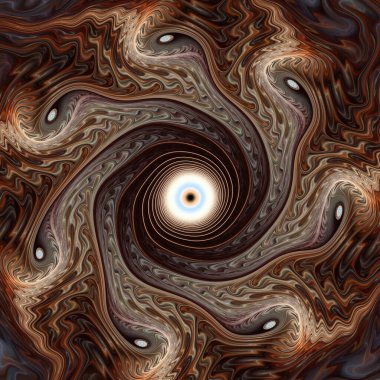 Fraktal Girdap serisi. Organik geometri, matematik, fraktal tasarım, bilim ve görselleştirme konularındaki mikroskobik dünyaların ilgi çekici soyut bir temsili.