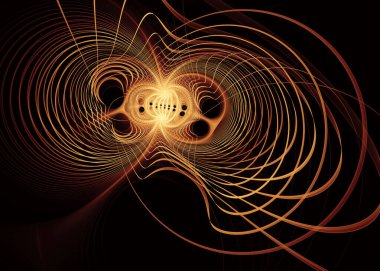 Fractal Paths serisi. Geometri, matematik, fraktal tasarım, bilim ve görselleştirme konularındaki parlak soyut tasarım.