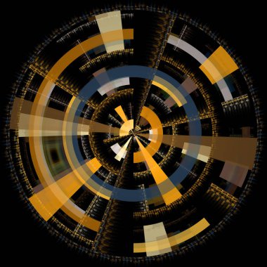 Fraktal disk serisi. Sanat, tasarım, bilim, fraktal alev görselleştirme, kaos teorisi ve fraktal geometri konularındaki renkli, yayılan çizgi ve şekillerin bileşimi.