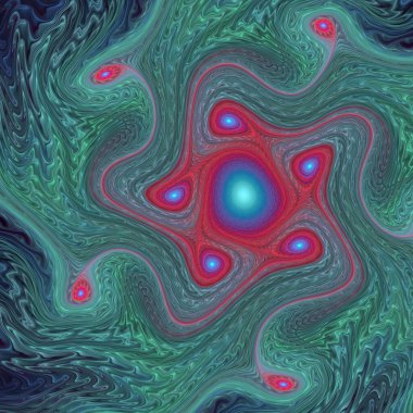 Fraktal Geometri serisi. Fraktal tasarım, bilim, görselleştirme, organik geometri ve matematik konularında karmaşık bir kırmızı ve menekşe enerji ağı.