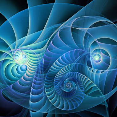 Uzay türbülans serisi. Popüler bilim, eğitim ve araştırma konularında dalgalanan frekans dalgaları örüntüsü.