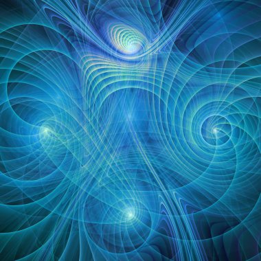 Uzay türbülans serisi. Eğitim, araştırma ve modern bilim konularında dalga titreşimleri ve dinamik yayılma örüntüsünün arkaplan bileşimi.