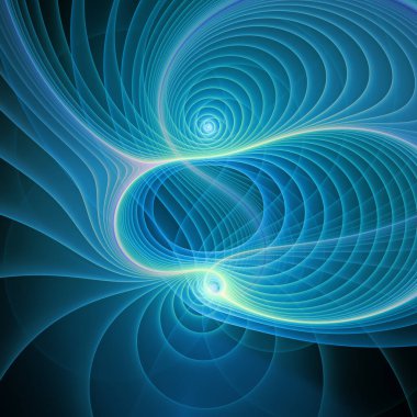 Frekans Hareketi serisi. Modern bilim ve araştırma konularında dalga titreşimleri ve dinamik yayılma şablonu.