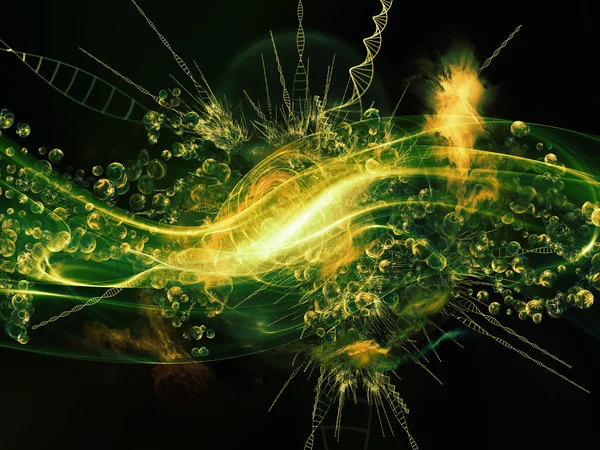 Виртуальная жизнь ДНК — стоковое фото