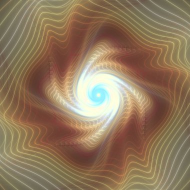 Fraktal girdap serisi. Fraktal geometri, kaos teorisi, sanat, bilim, tasarım ve akış görselleştirme konularındaki evrensel bağlantıların sanatsal bir yorumu.