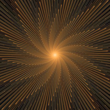 Fraktal Patlama Şablonu serisi. Çizim ve tasarım için kullanılan ince çizgi radyal deseninin oluşturulması.