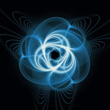 Uzay türbülans serisi. Popüler bilim, eğitim ve araştırma konularında dalgalanan frekans dalgalarının arkaplan bileşimi.