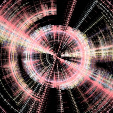 Merkezi Geometri serisi. Radyal geometri, matematik, görselleştirme, fraktal tasarım ve bilim konularındaki karmaşık geometrik çizgilerin görselleştirilmesi.