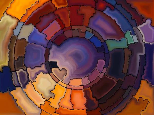 Visualisatie van digitale gekleurd glas — Stockfoto