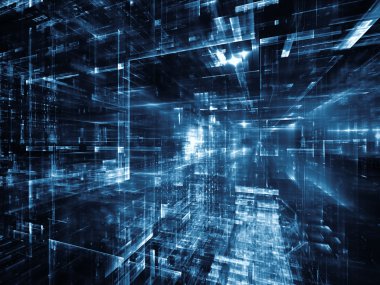 Fraktal şehir arka plan