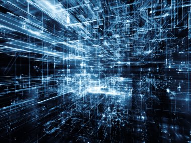 Fraktal şehir arka plan