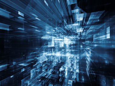 Fraktal şehir arka plan